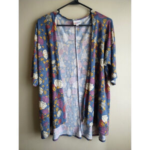 LuLaRoe Women's Lindsay Kimono Floral Size 3 Cardigan Duster